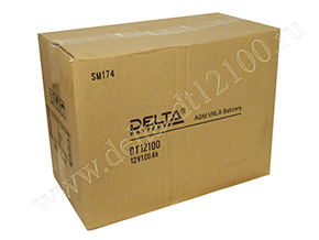 Упаковка аккумулятора Delta DT 12100. Фото №1
