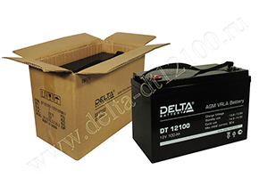 Упаковка аккумулятора Delta DT 12100. Фото №3